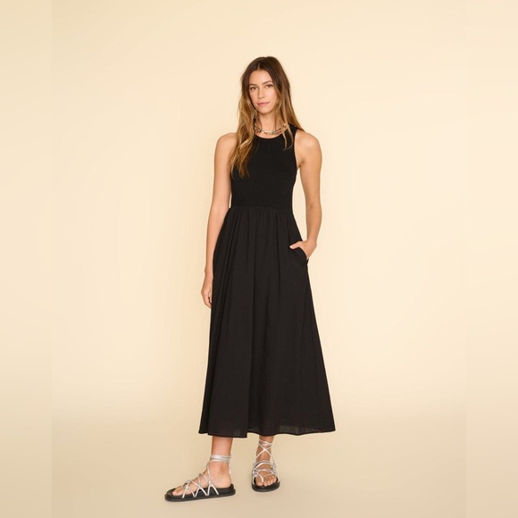 XiRENA Dresses Xirena 225 Black Midi Dress Mixed Media Large Poshmark